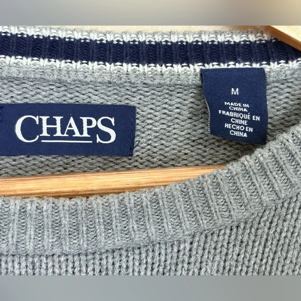 Chaps Men's Crew Neck Sweater-Medium - Picture 3 of 5